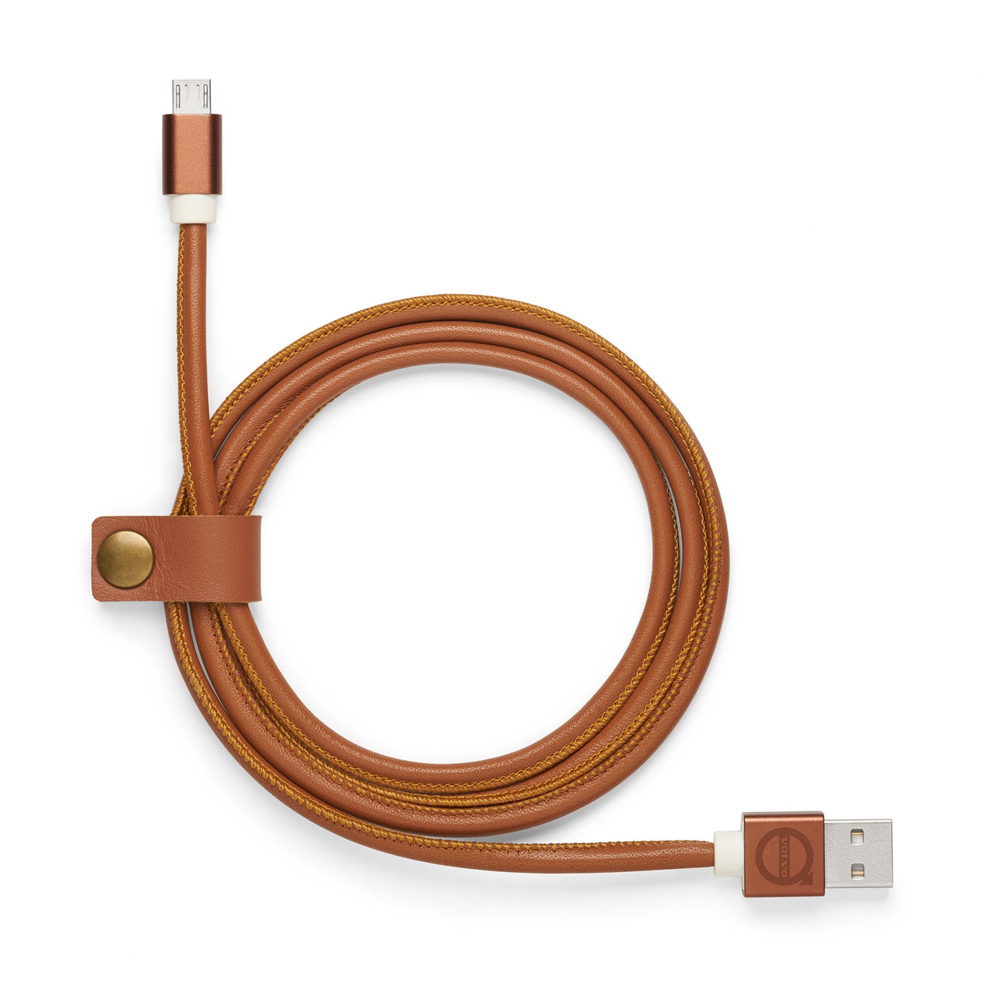 Volvo Ladekabel iPhone Leder Braun