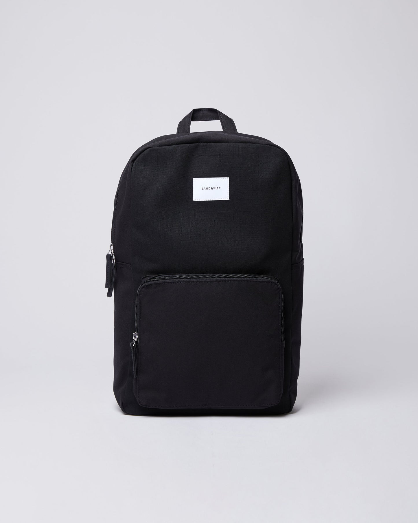 Sandqvist Kim Rucksack in Schwarz, Front-Ansicht