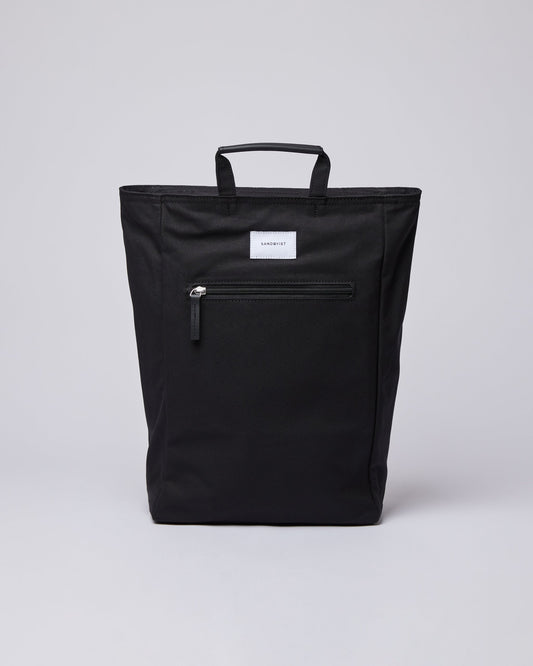 Sandqvist Tony Rucksack in Schwarz, Front-Ansicht